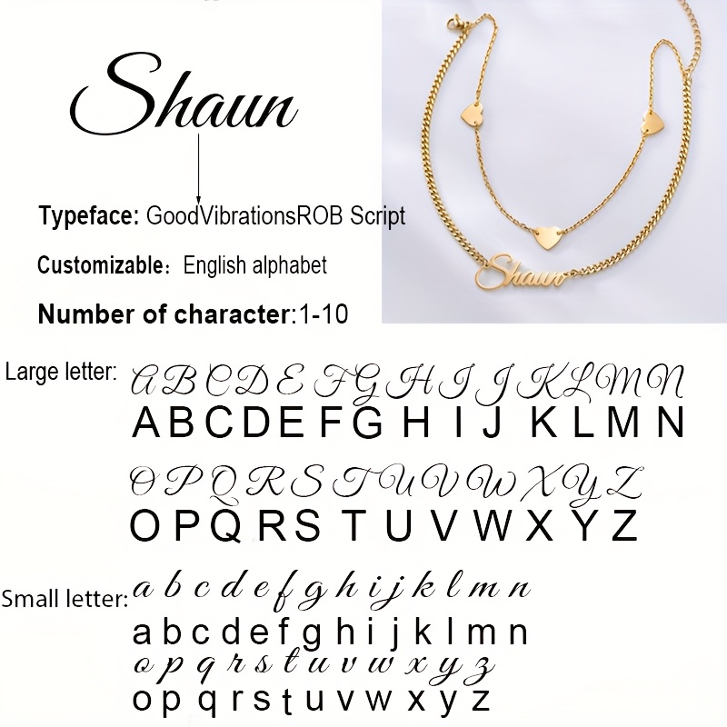 Personalized Double Chain Name Bracelet for Women & Men, Custom Engraved